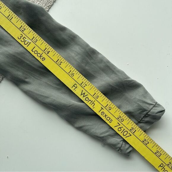 Max Jeans Olive Drape Front Jacket with Wrap Tie, Size XS - Picture 10 of 12